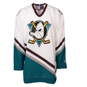 Anaheim Ducks Mighty Ducks Blank CCM Throwback Wit Authentic Shirt - Mannen